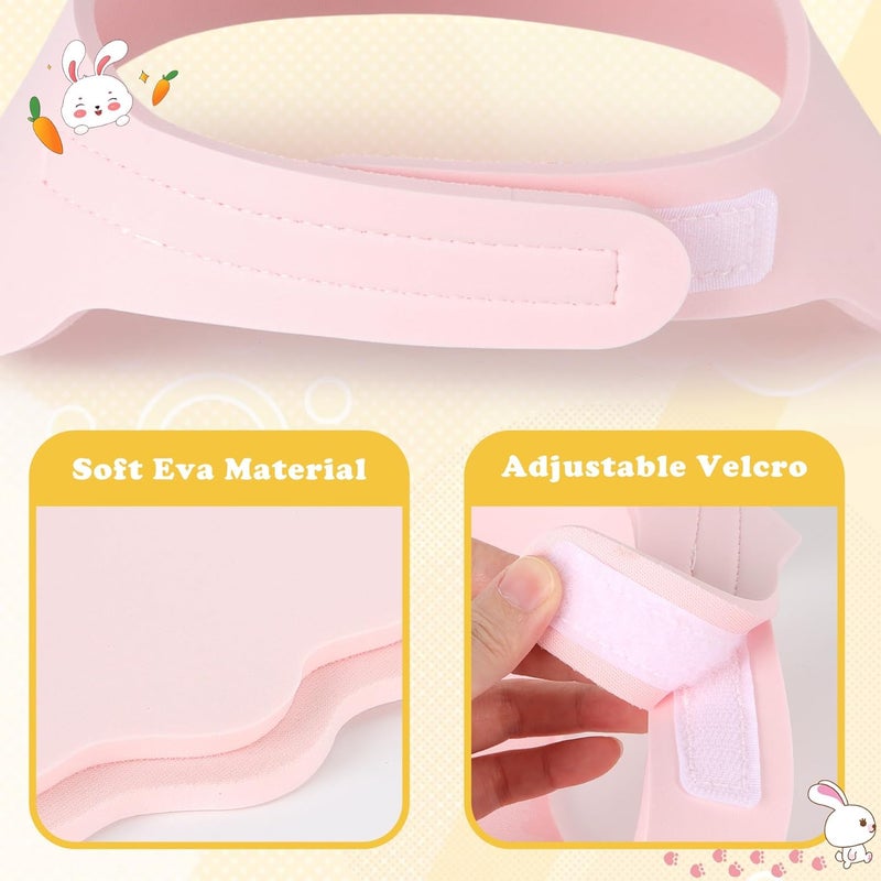 LADES Baby Shower Caps Shield - Adjustable Kids Bath Visor Hat Shampoo Washing Hair Protection Soft Cartoon for Toddler - Image 2